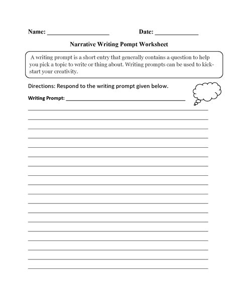 third grade writing prompts worksheets