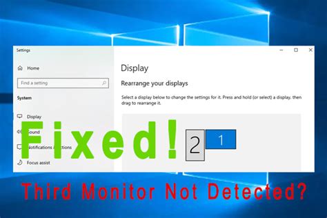 Third Monitor Not Detected In Windows 10