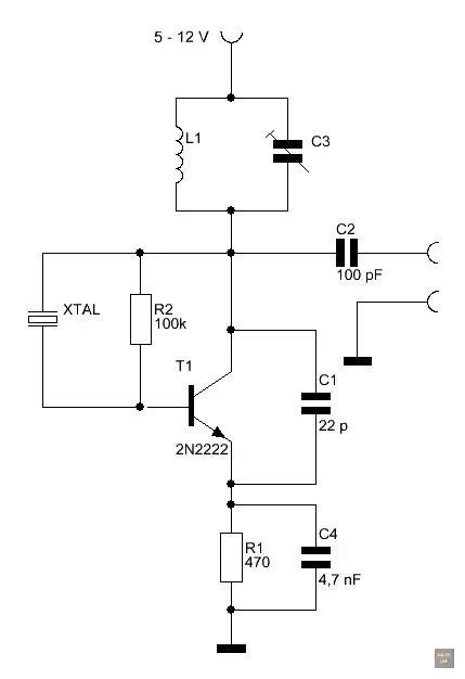 Third Overtone Crystal Oscillator Circuit