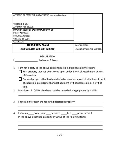 third party claim form