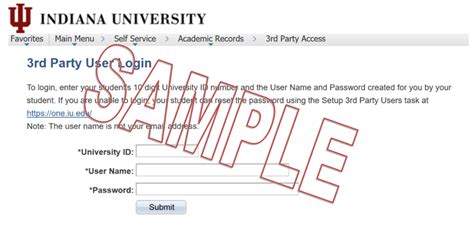 third party iu login