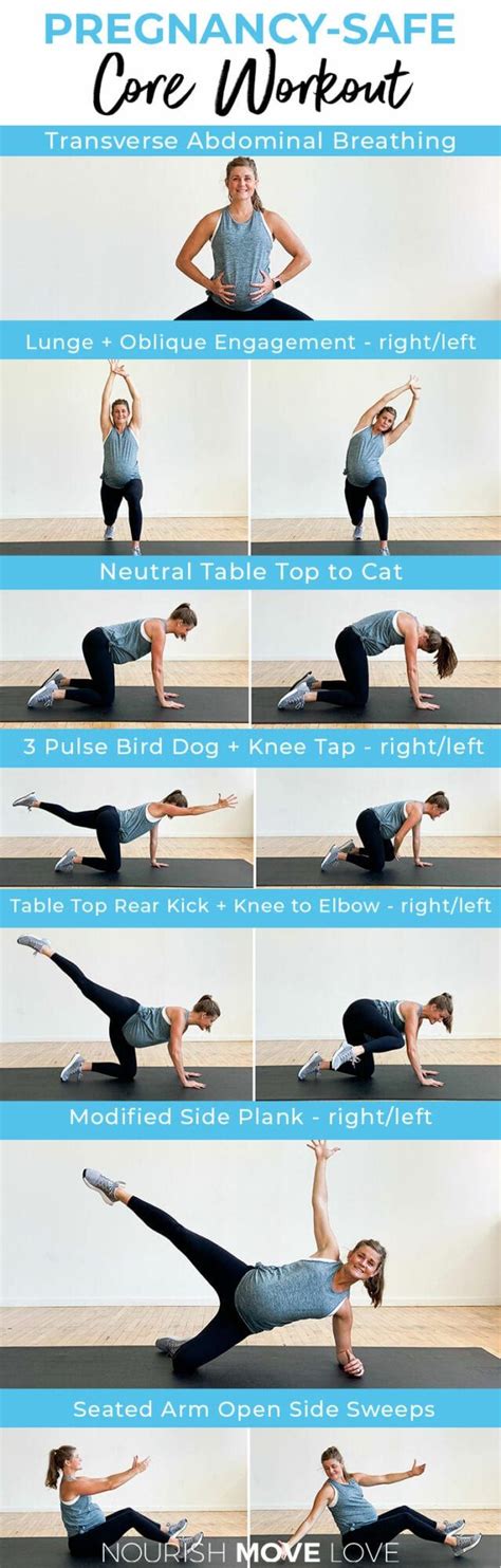 third trimester safe core exercises