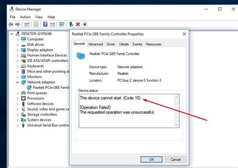 This Device Cannot Start. (Code 10) An I/O Adapter Hardware Error Has Occurred