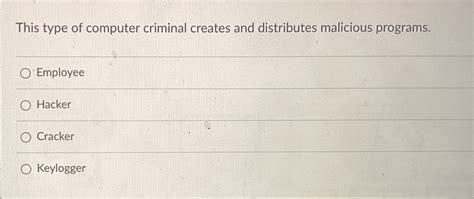 this type of computer criminal creates and distributes malicious programs