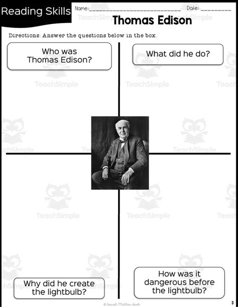 Thomas Edison Printable Exit Tickets