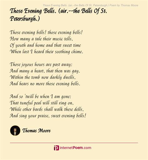 Reviews Thomas Moore Those Evening Bells