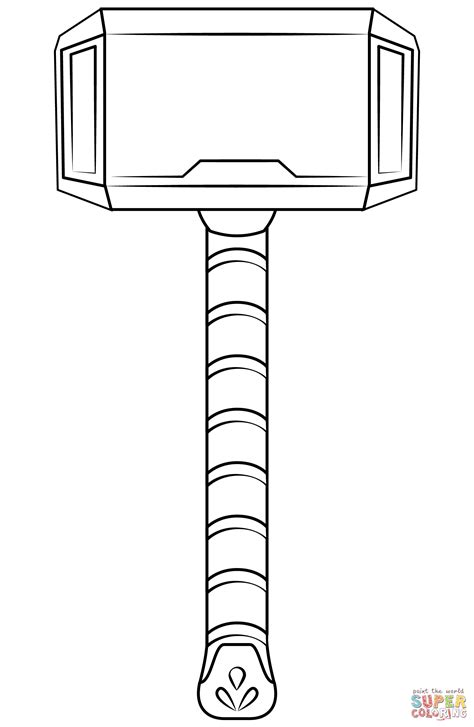 Norway Mjolnir Countries Coloring Pages Applique