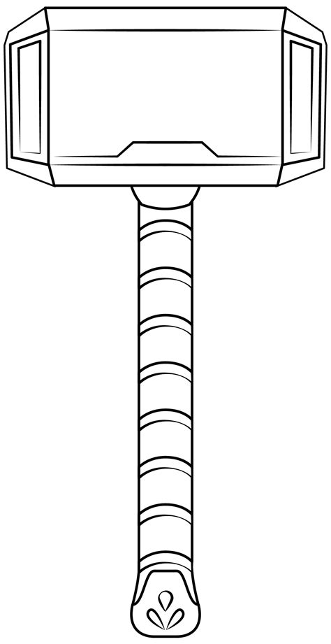 Thor Hammer Printable Template