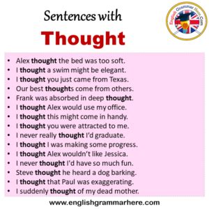 thought in a sentence examples