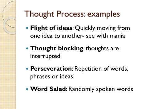 thought process examples