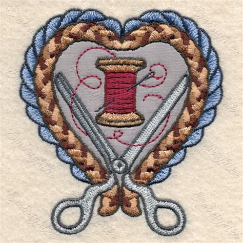 Thread And Scissors Embroidery Designs