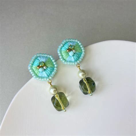 Thread Bead Earrings