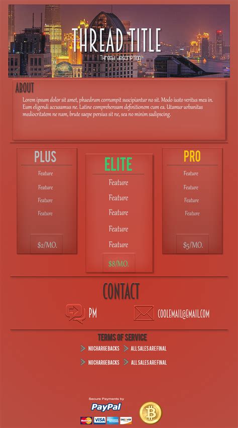 Thread Design Template