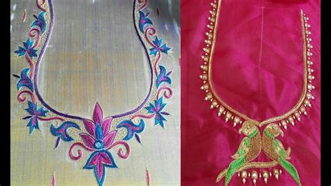 Thread Embroidery Neck Designs