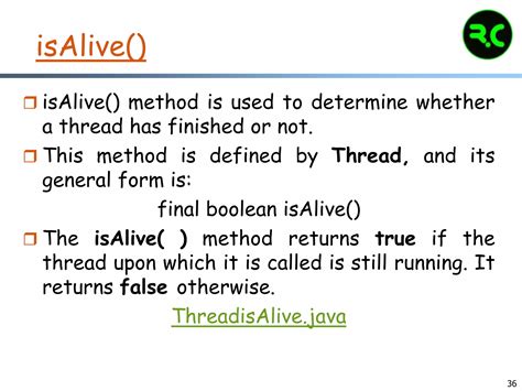 Thread Java Isalive