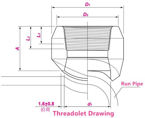 Threadolet Bsp Dimensions