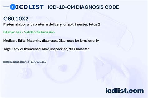 threatened preterm labour icd 10 code