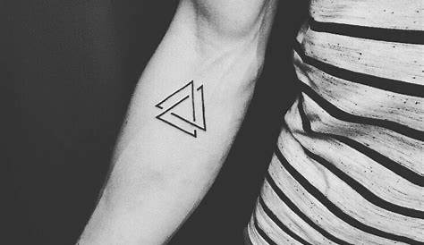 Three triangles Triangle tattoos, Hand tattoos for guys