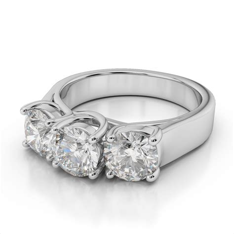 three diamond wedding ring by lilia nash jewellery