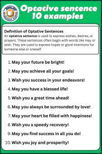 three examples of optative sentence