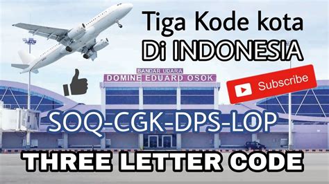 three letter code bandara indonesia