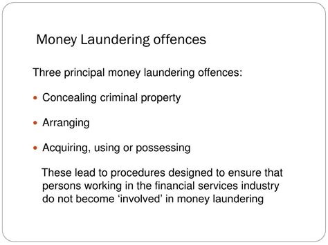 three primary money laundering offences