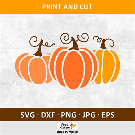 64+ Three Pumpkins SVG, 3 Pumpkins Outline SVG / Pumpkin Outline SVG / Fall SVG / Pumpkin Clip. Pumpkins Dxf