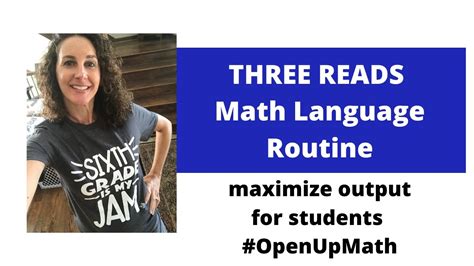 Three Reads Math Language Routine