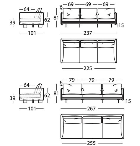 Three Seater Sofa Dimensions