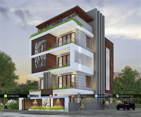 3 storey house design, House design, Facade house, 3 storey house