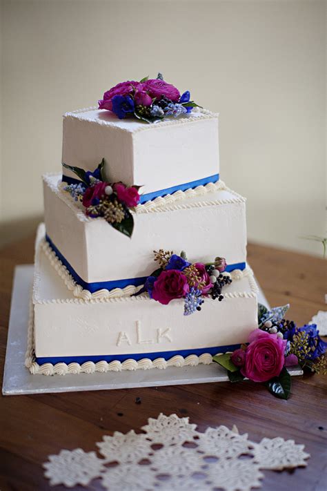 Three Tier Square Wedding Cake