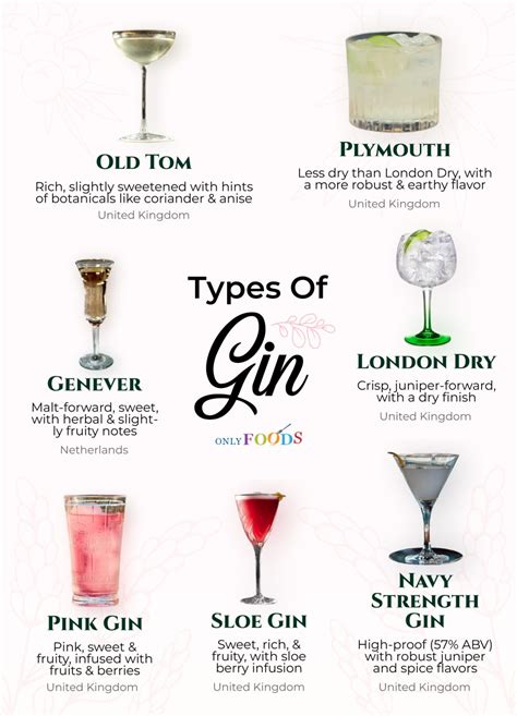 Three Types Of Gin