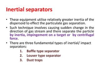 Three Types Of Inertial Separators