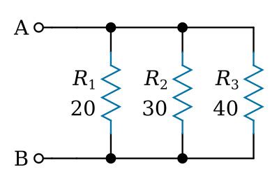 Three Unequal Resistors In Parallel