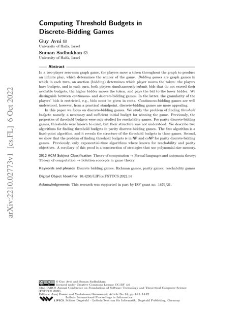 Threshold Definition Computing