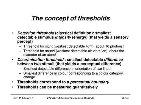 Threshold Definition Of Measurement