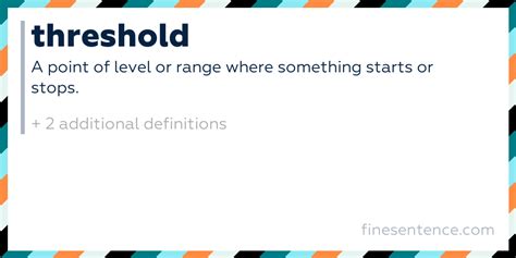 Threshold Definition Politics