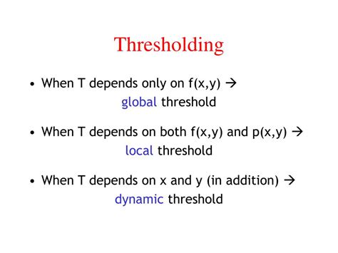 Threshold Operations Definition