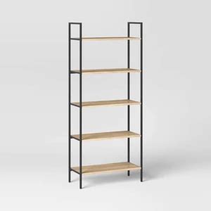 Target Threshold Carson 5 Shelf Bookcase w/ Doors AptDeco
