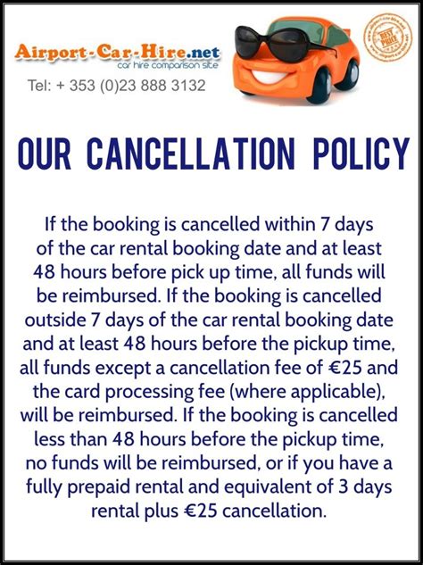 thrifty car rental free cancellation
