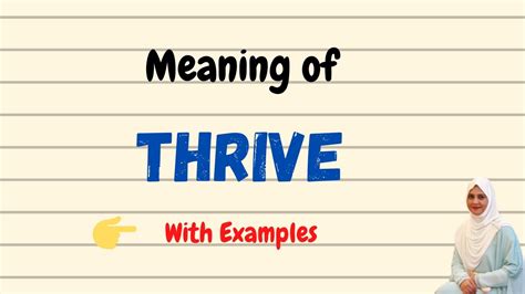 thrive meaning in urdu with example