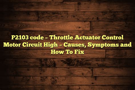 Throttle Actuator Control Code