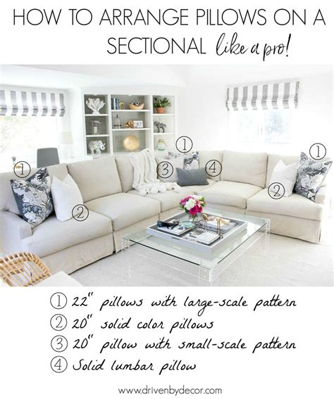 List Of Throw Pillow Placement On Sectional For Small Space