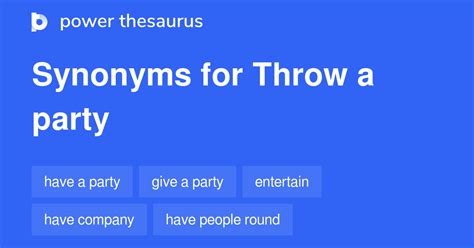 Throw A Party Another Word