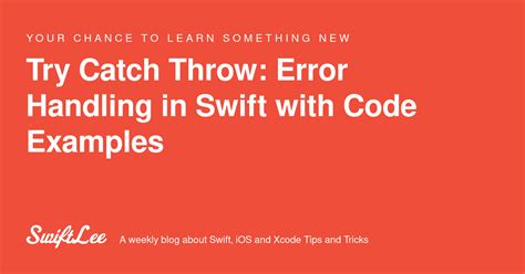 Throw An Error Swift