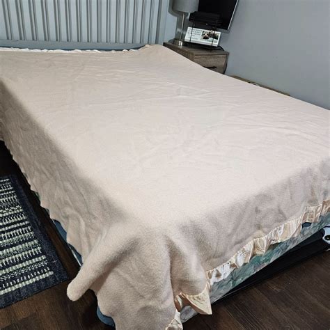 Throw Blanket With Satin Trim