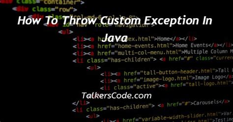 Throw Custom Error Java