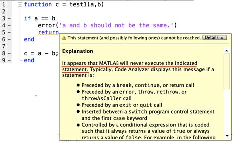 Throw Error Matlab