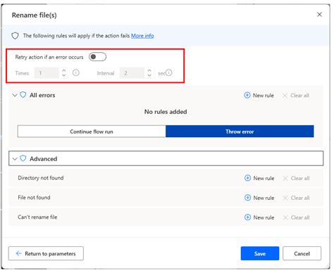 Throw Error Power Automate Desktop