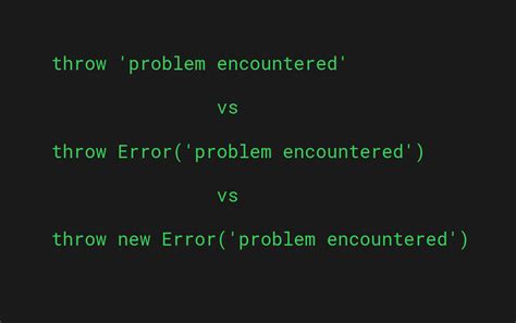 Throw Error Vs Throw New Error Javascript
